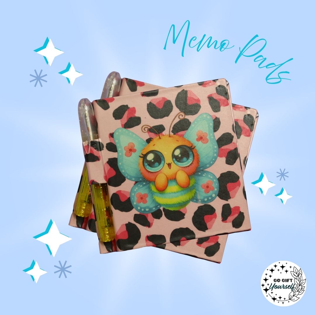 π Cute Pink and Blue Butterfly | Memo Pad Set π