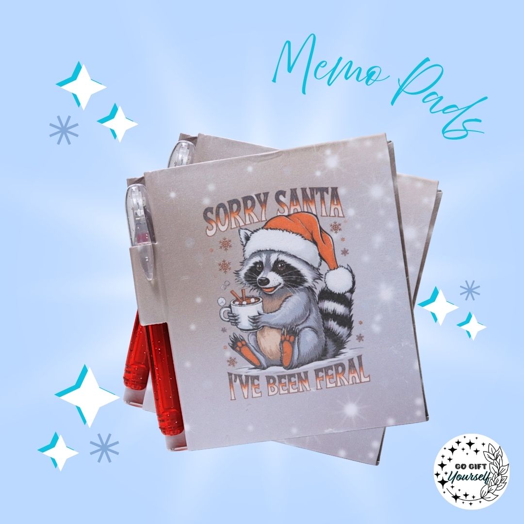 📓 Santa Racoon | Memo Pad Set 🌟