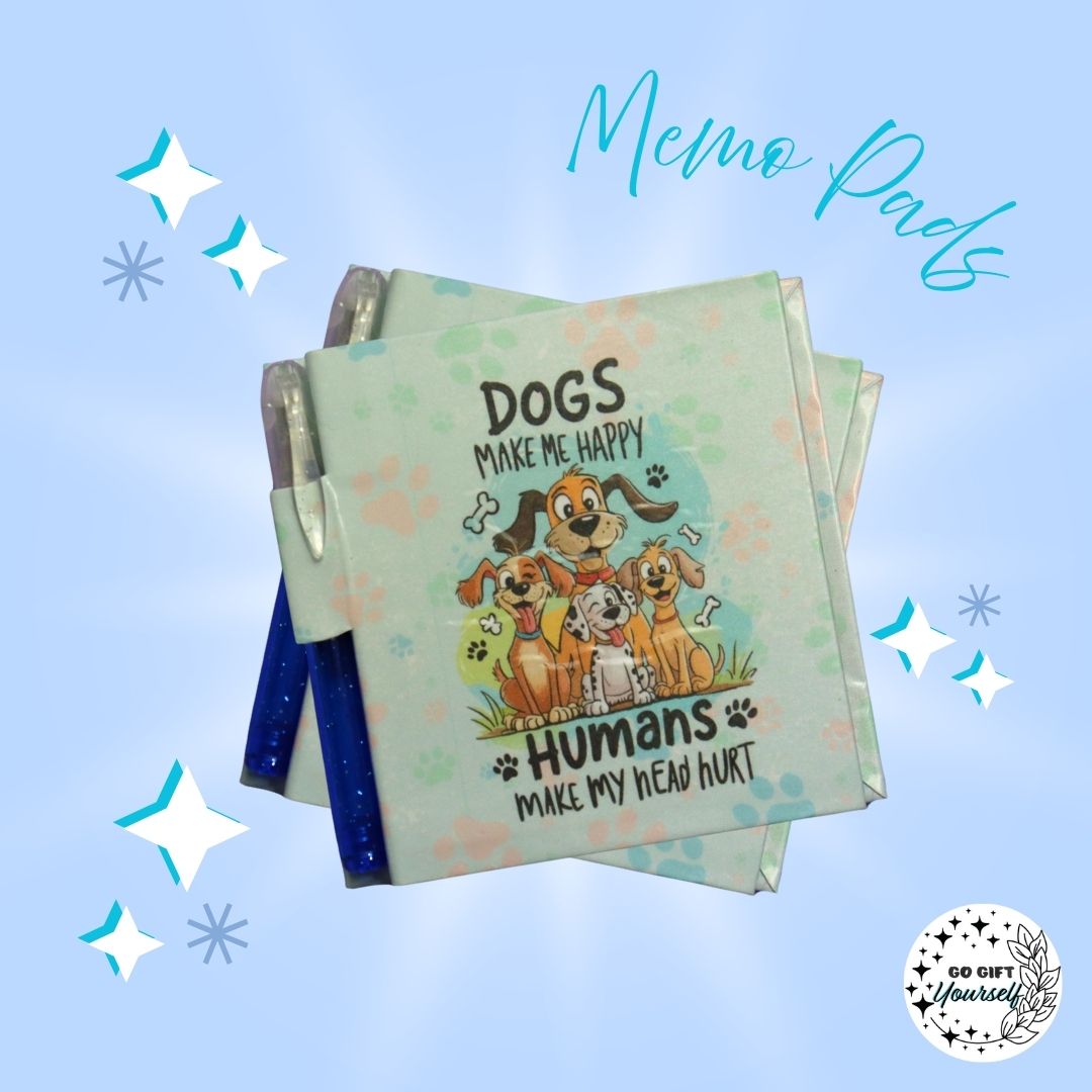 📓 Dogs Make Me Happy | Memo Pad Set 🌟
