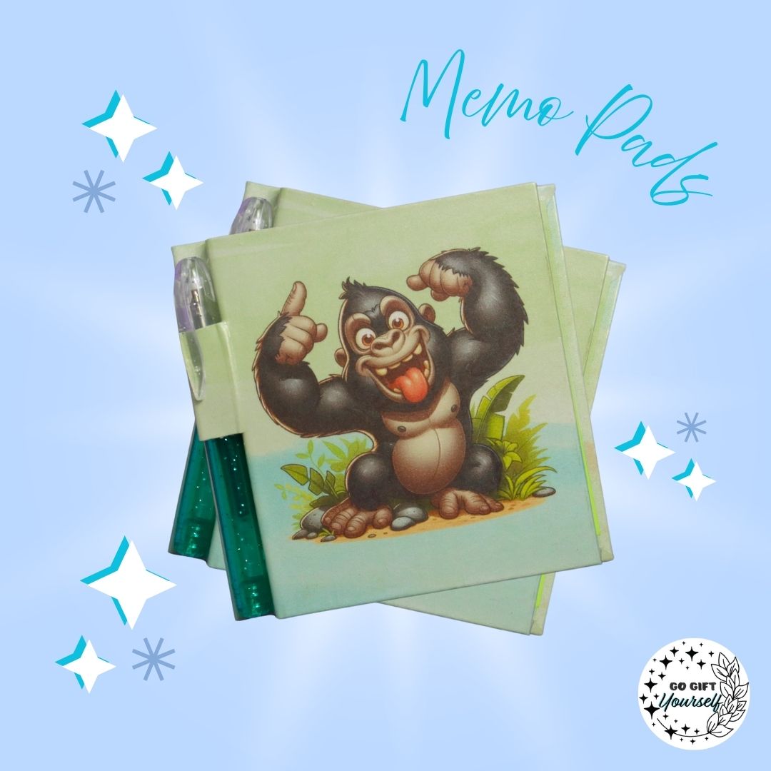 📓 Funky Silly Gorilla | Memo Pad Set 🌟