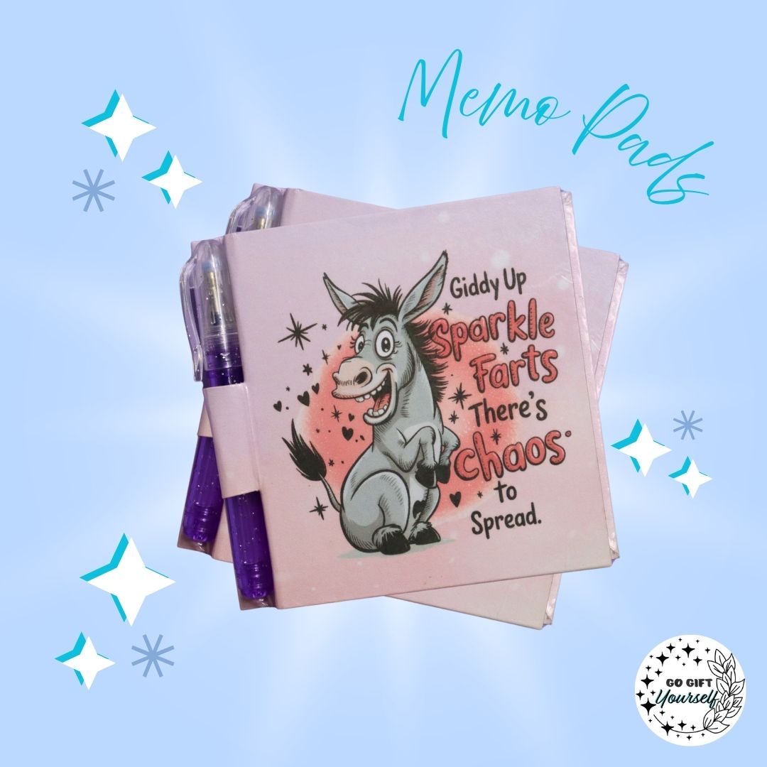 📓 Giddy Up Sparkle Farts | Memo Pad Set 🌟