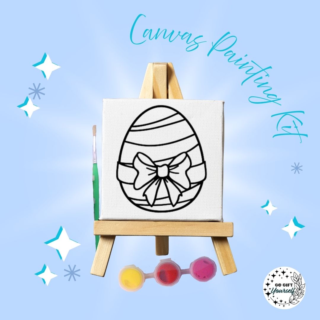 🎨 Mini Easel Painting Sets | Easter Egg Striped 🎨