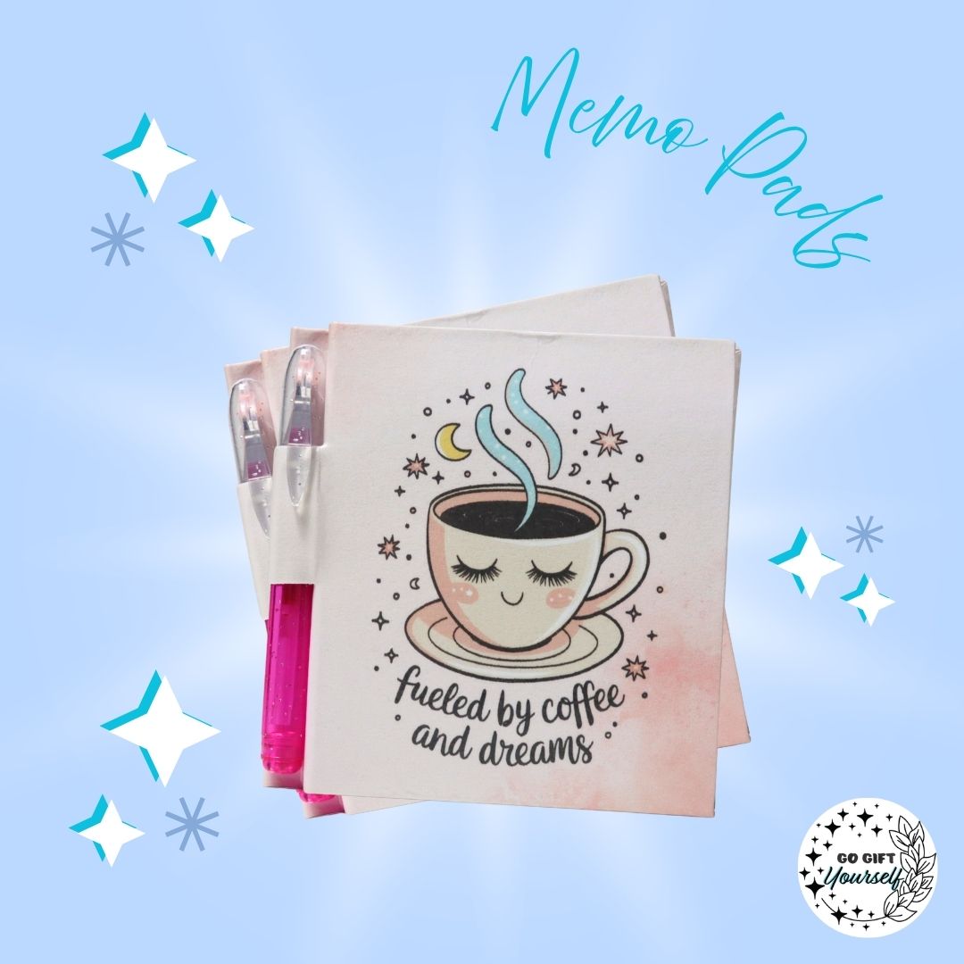 πFuelled By Coffee and Dreams | Memo Pad Set π
