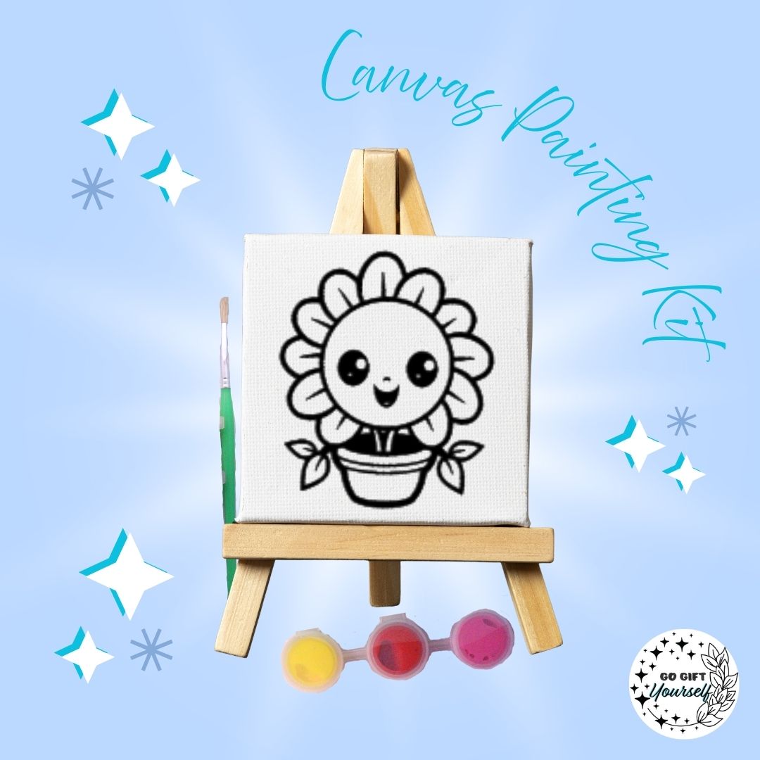 π¨ Mini Easel Painting Sets | Flower In Pot π¨