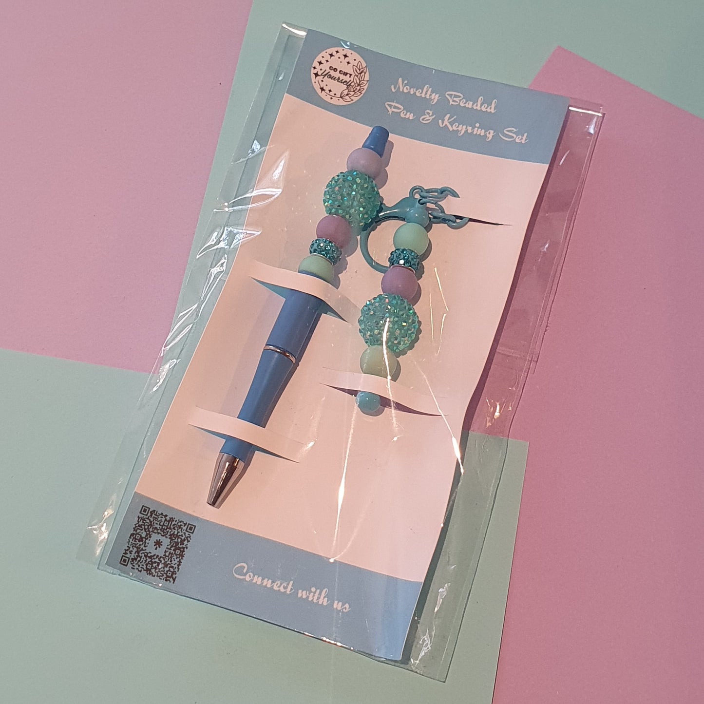 π Beaded Pen and Keyring Set | Stationery Kits