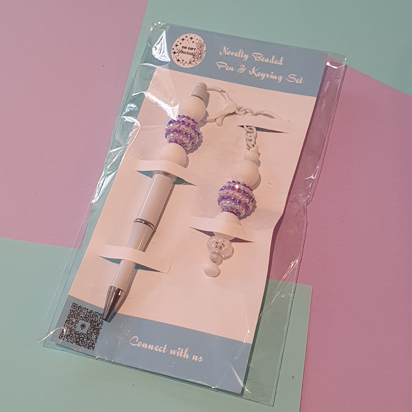π Beaded Pen and Keyring Set | Stationery Kits