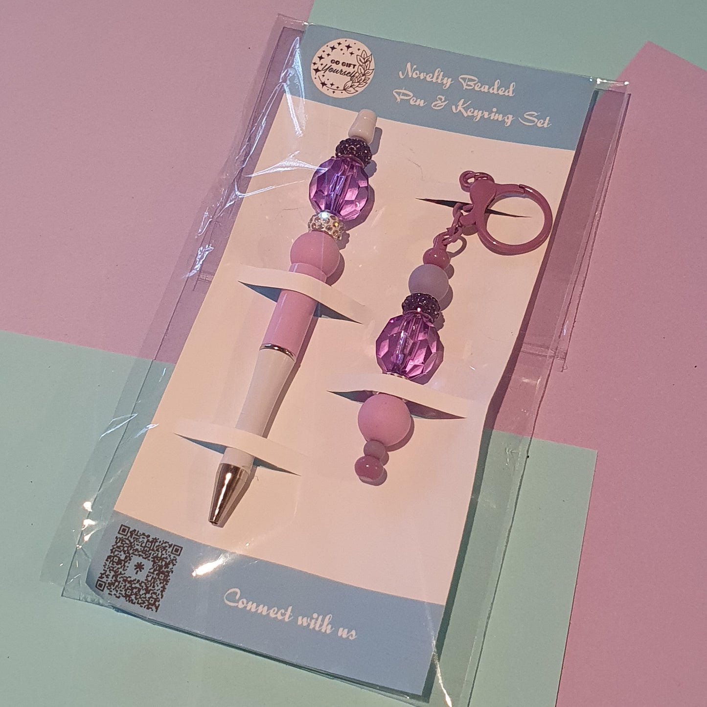 π Beaded Pen and Keyring Set | Stationery Kits