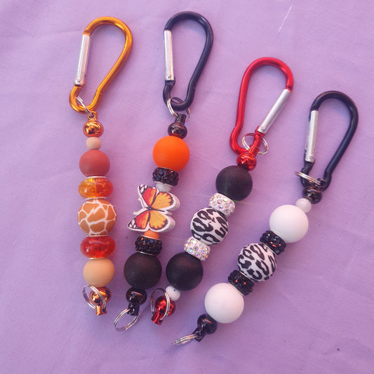 π Novelty Beaded Keyrings | Flowers, Gems and Animal Prints β¨
