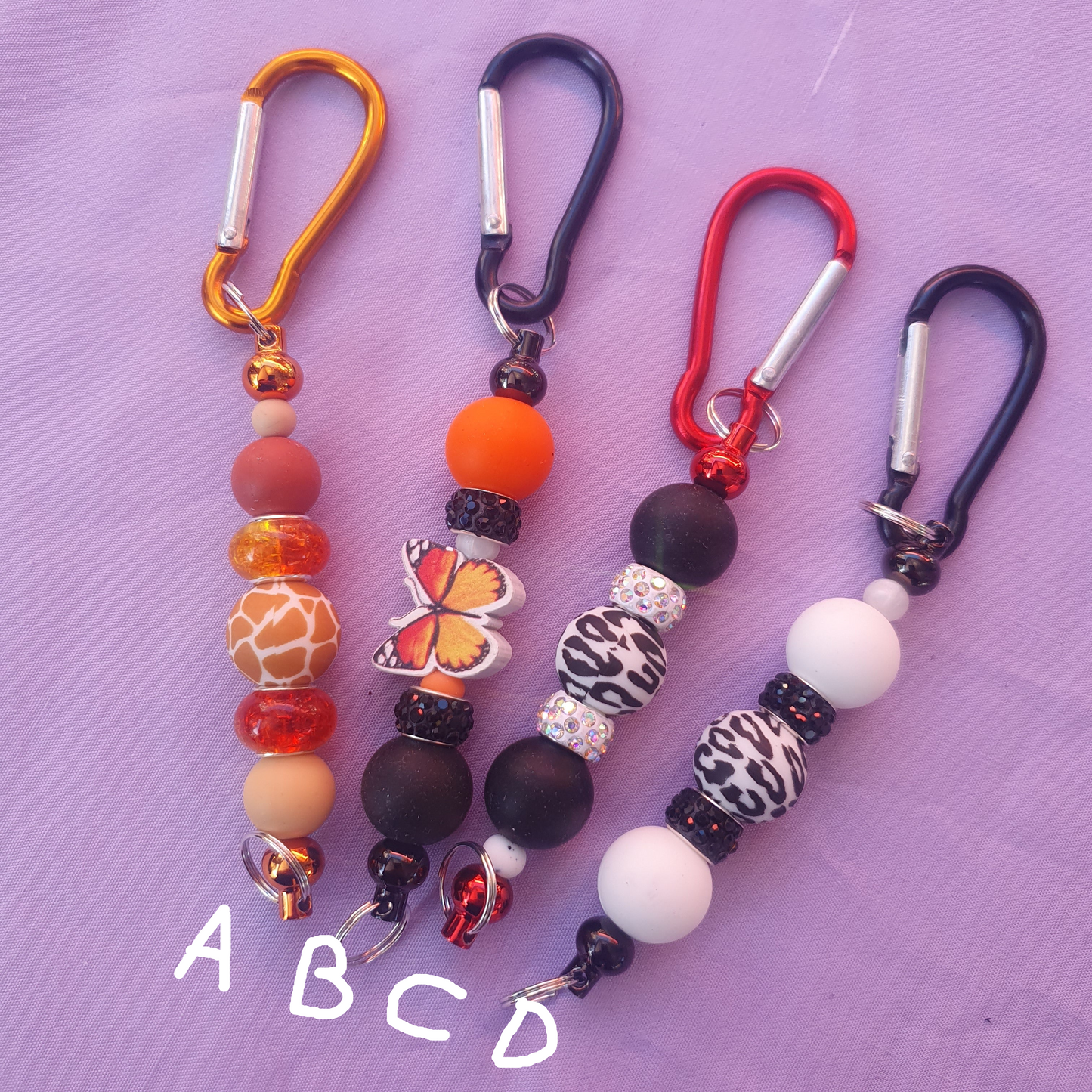 π Novelty Beaded Keyrings | Flowers, Gems and Animal Prints β¨