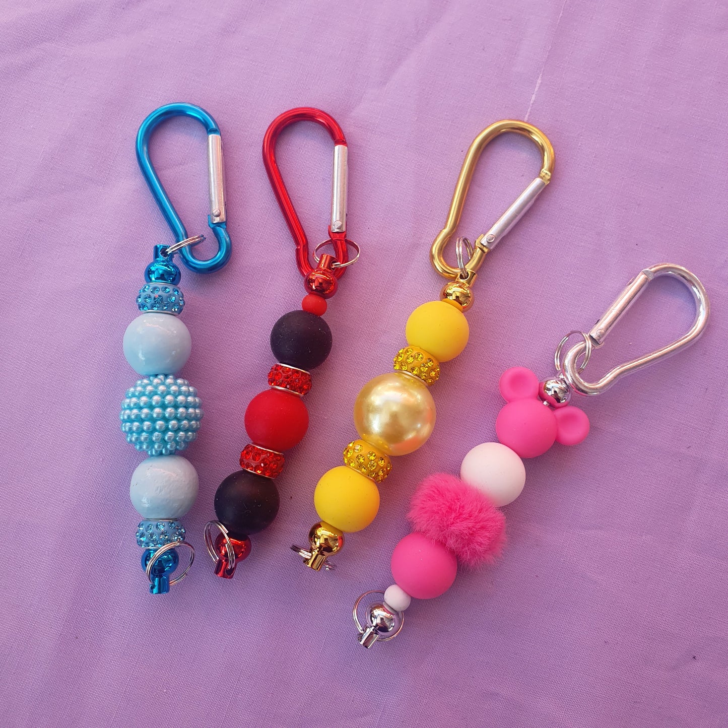 π Novelty Beaded Keyrings | Flowers, Gems and Animal Prints β¨