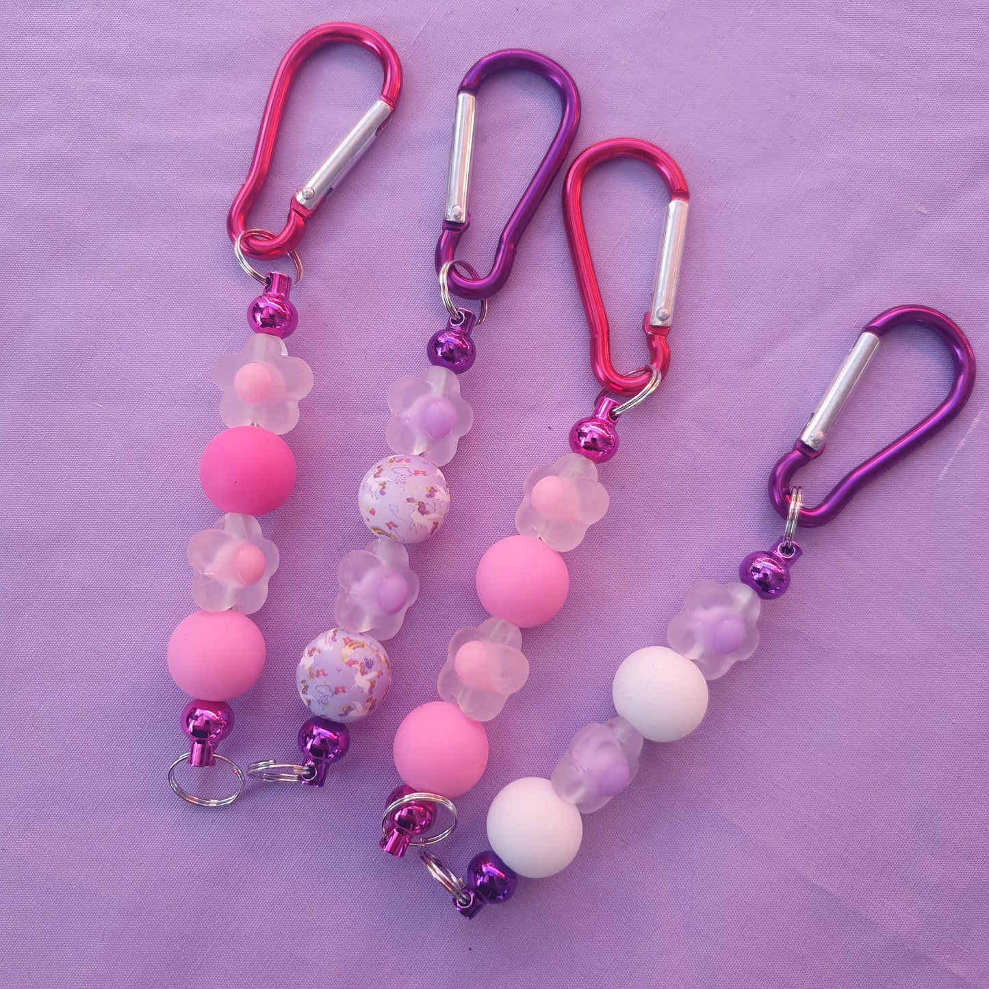 π Novelty Beaded Keyrings | Flowers, Gems and Animal Prints β¨