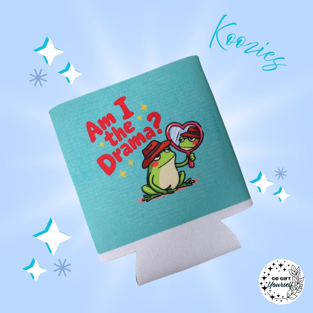 ✨ Am I the Drama Frog Koozie | Drinkware 🍺