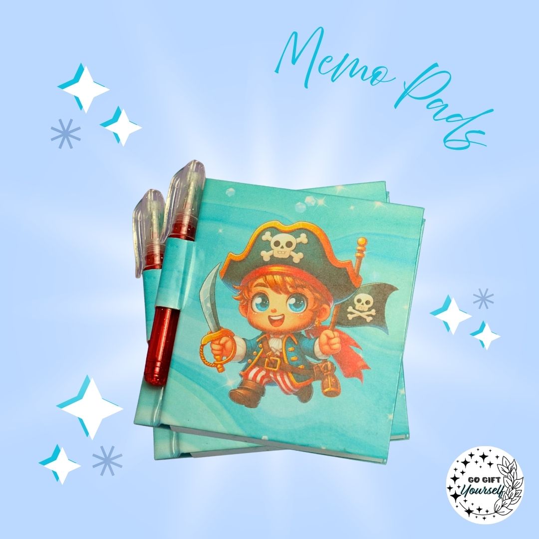 π Blue Pirate Boy | Memo Pad Set π