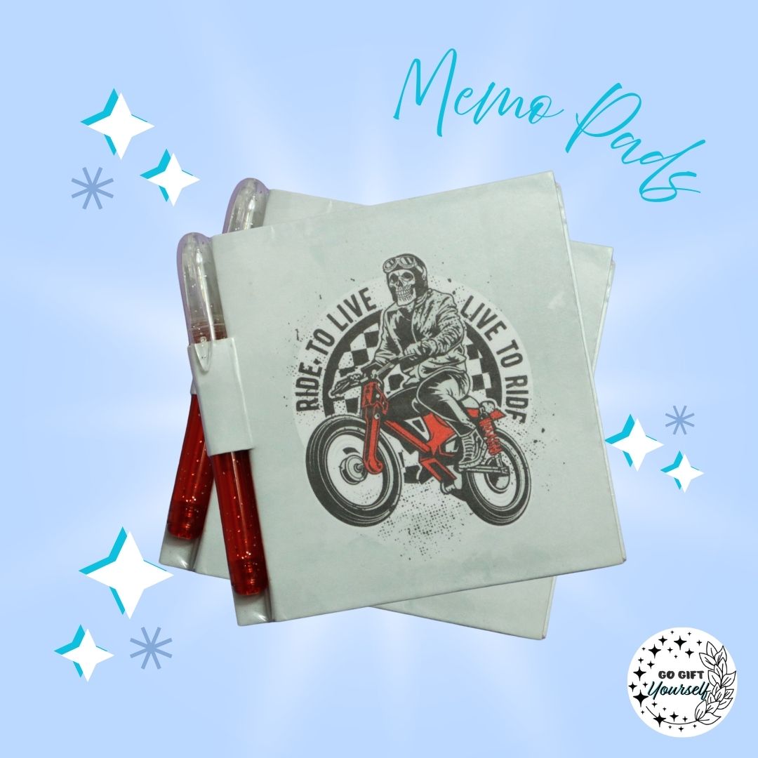 📓 Ride To Live | Memo Pad Set 🌟