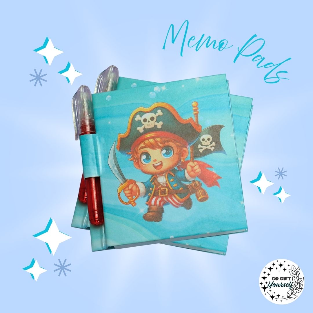 π Blue Pirate Boy | Memo Pad Set π