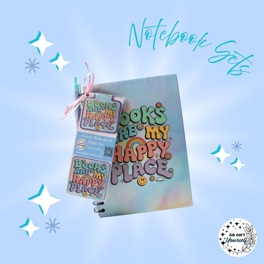 📓 Books Are My Happy Place | A5 Notebook Set 🌟