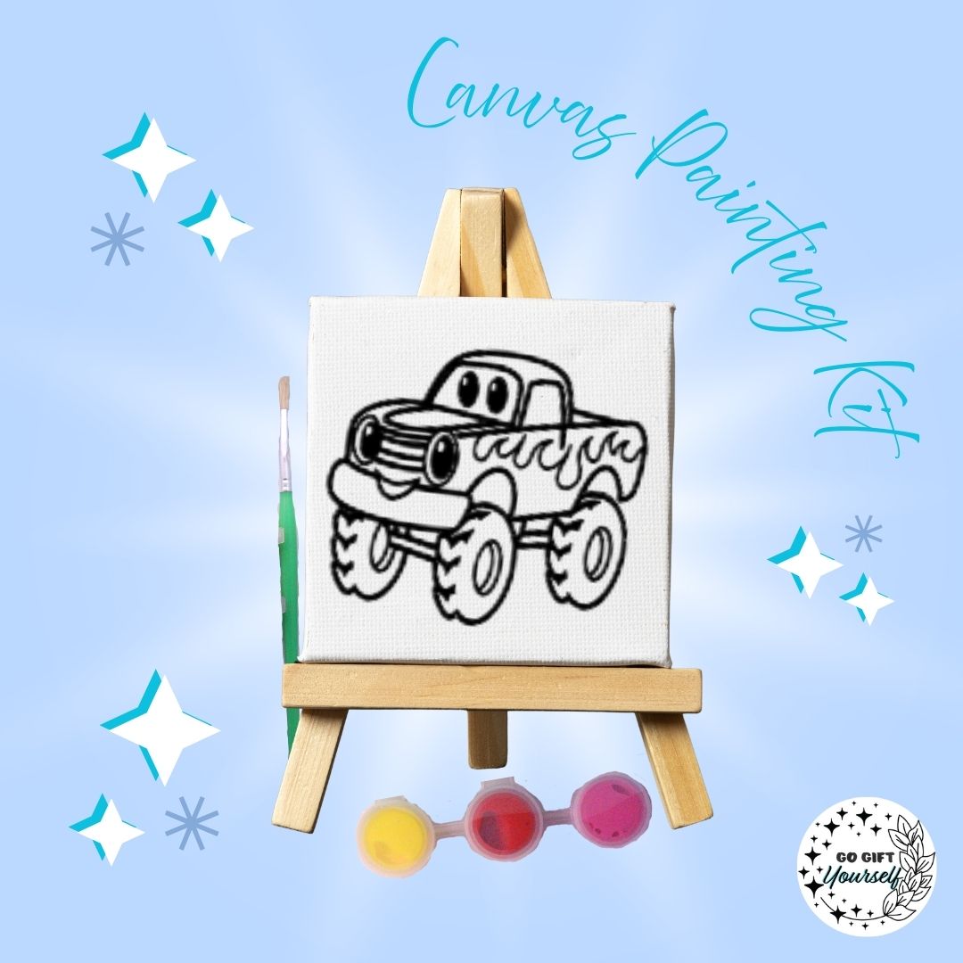 π¨ Mini Easel Painting Sets | Flaming Monster Truck π¨