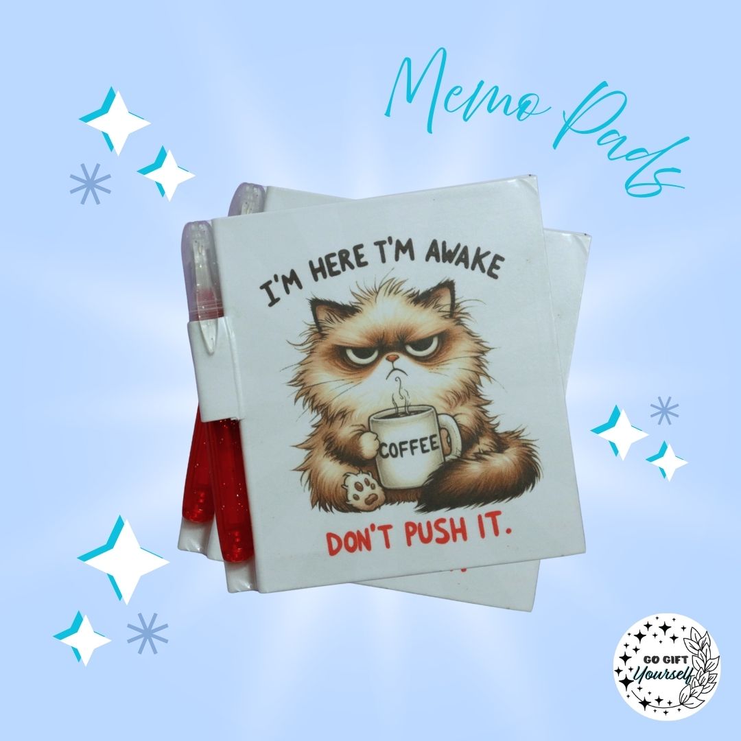 📓 I'm Awake Cat | Memo Pad Set 🌟