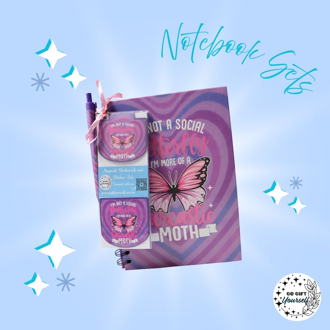 π Social Butterfly, Sarcastic Moth | A5 Notebook Set π