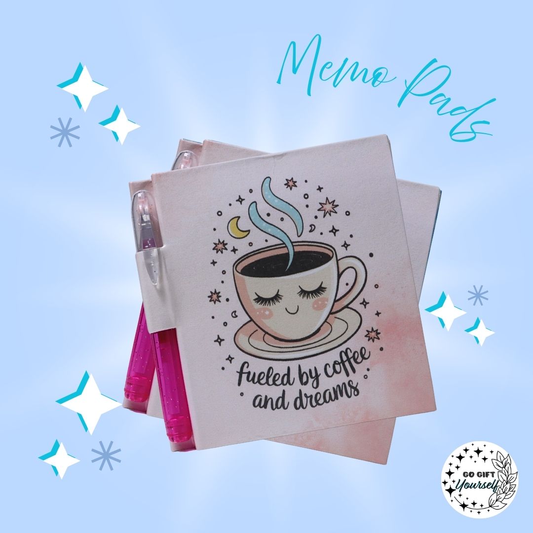 π Fuelled By Coffee and Dreams | Memo Pad Set π