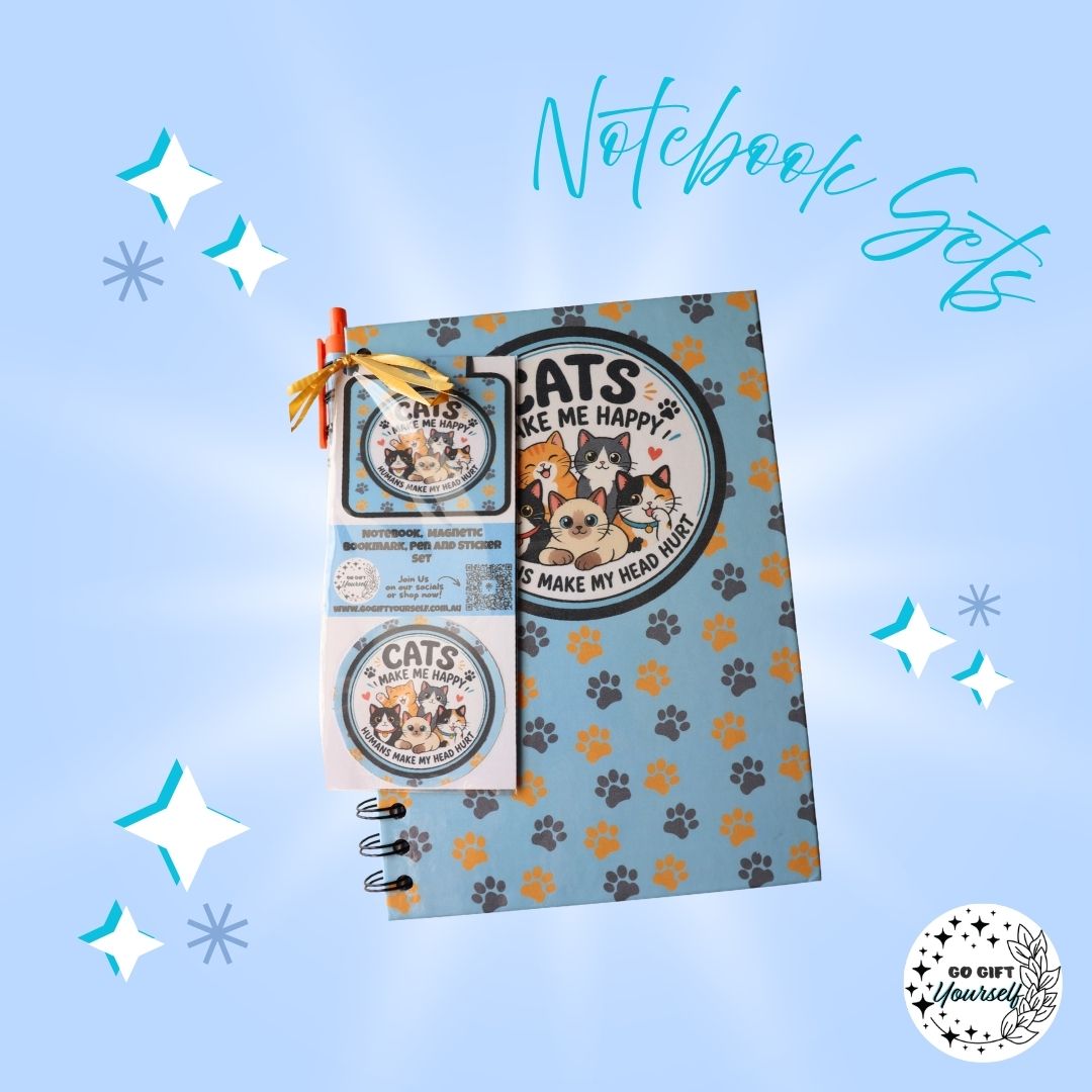 π Cats Make Me Happy | A5 Notebook Set π