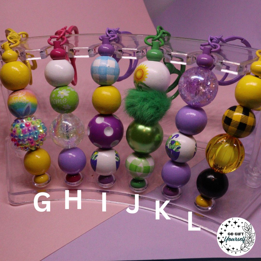 π Novelty Beaded Keyrings | Nurses, Teachers, Animals & More π