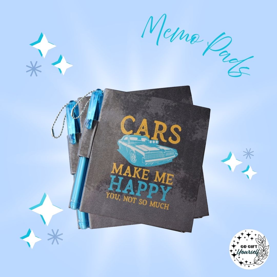 π Cars Make Me Happy | Memo Pad Set π