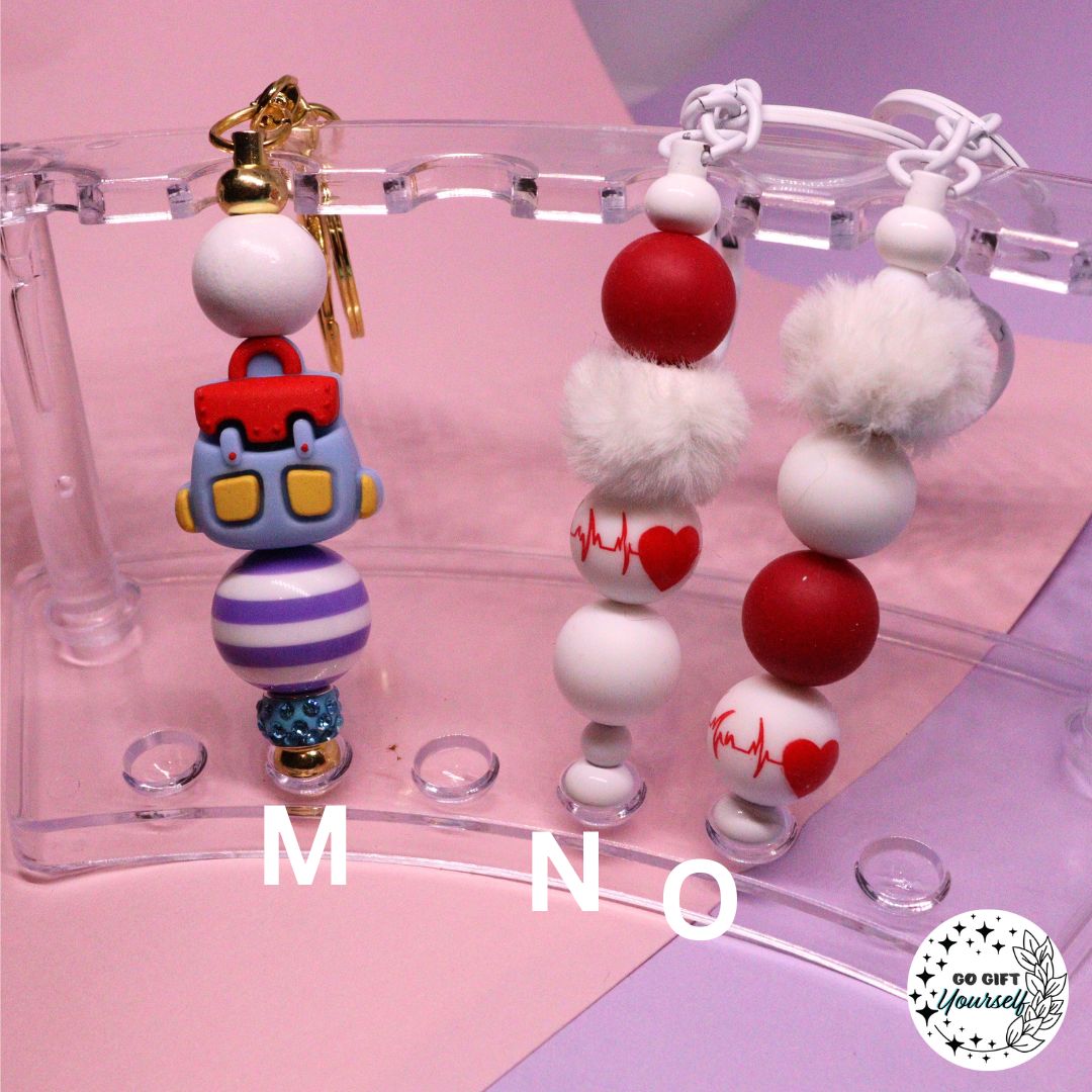 π Novelty Beaded Keyrings | Nurses, Teachers, Animals & More π