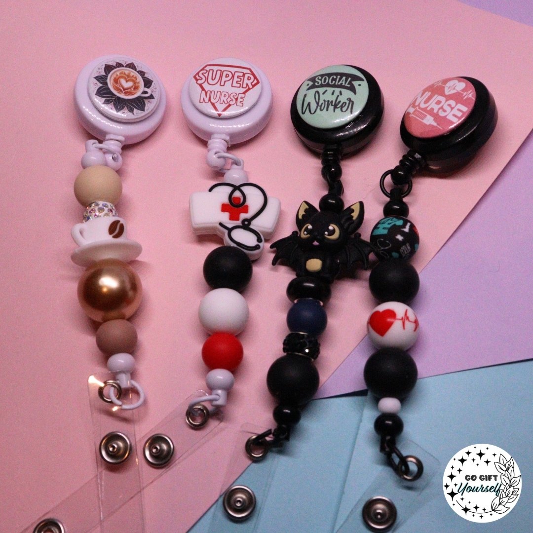 π Beaded Badge Reels | Teachers, Nurses and more π