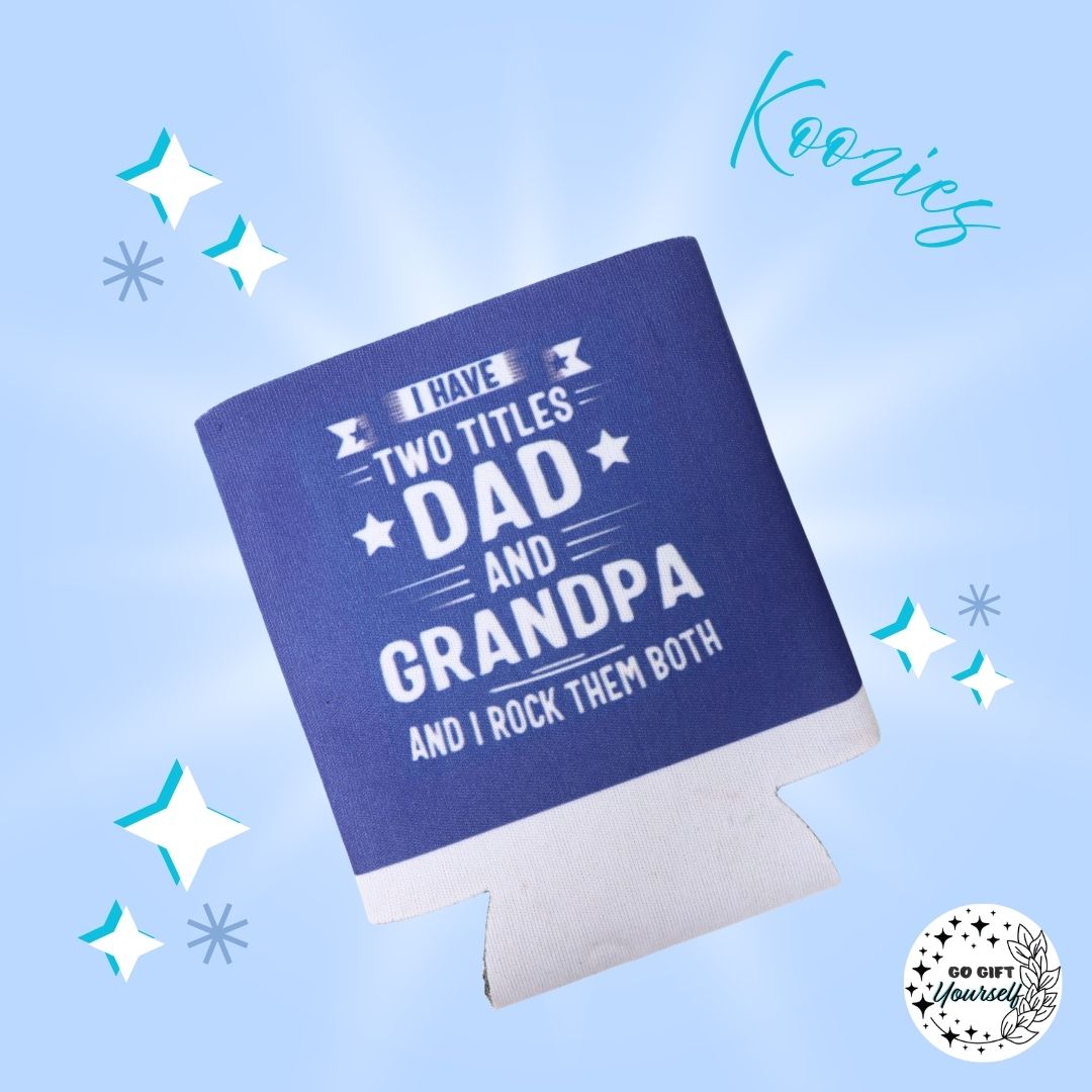 β¨ Two Titles Dad/Grandpa Koozie | Drinkware πΊ
