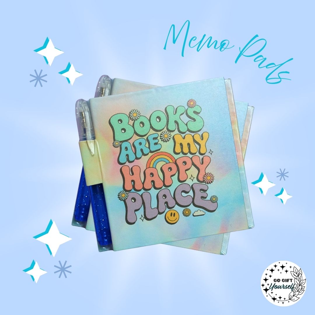 📓 Books Are My Happy Place | Memo Pad Set 🌟