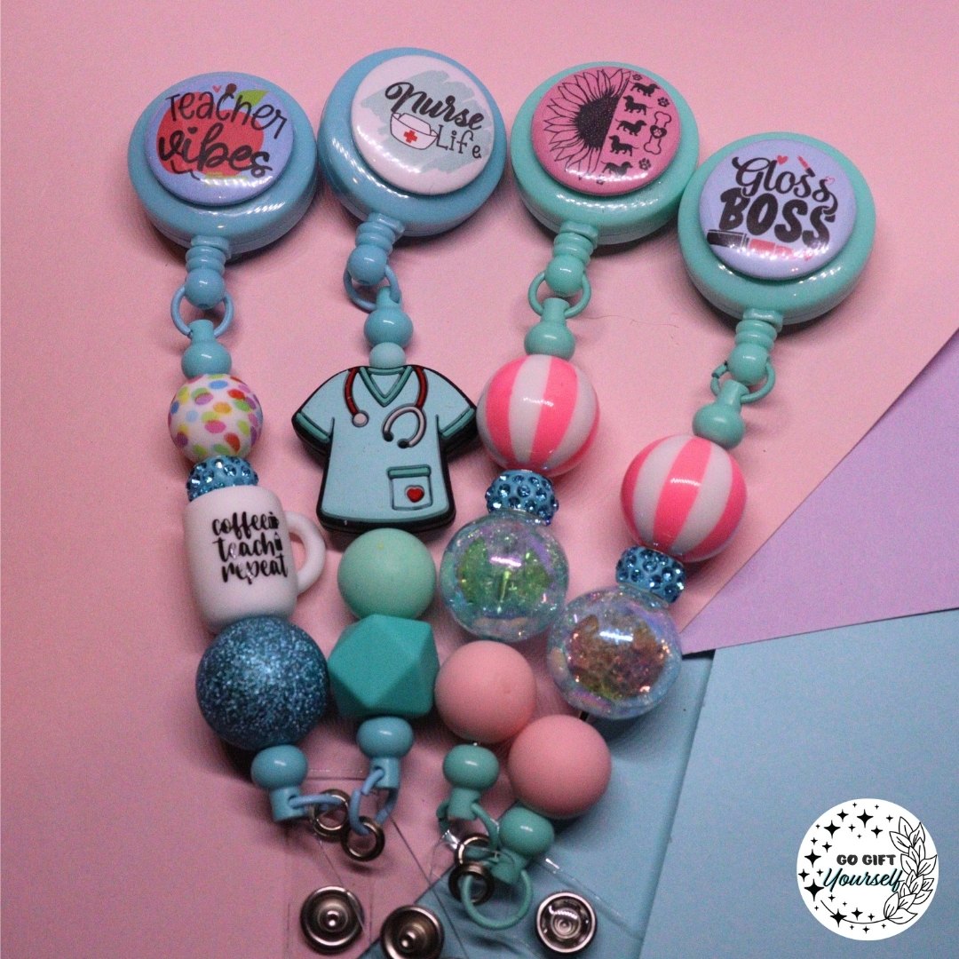 π Beaded Badge Reels | Teachers, Nurses and more π
