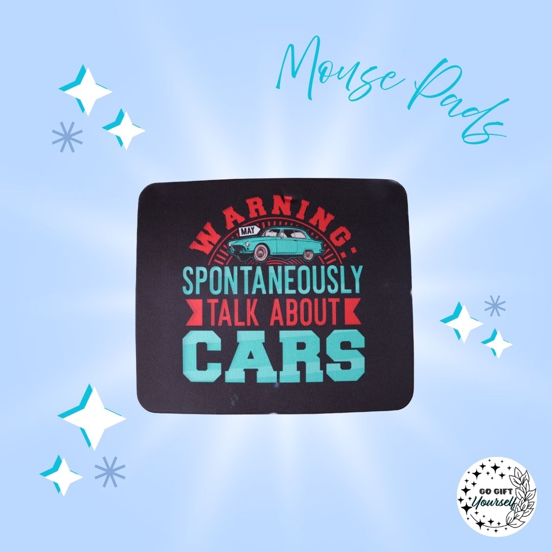 π»Warning: Spontaneous Car Talk Mouse Pad | Stationery π
