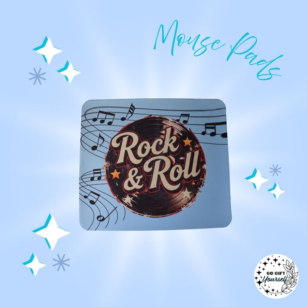 π»Rock N Roll Record Blue Mouse Pad | Stationery π