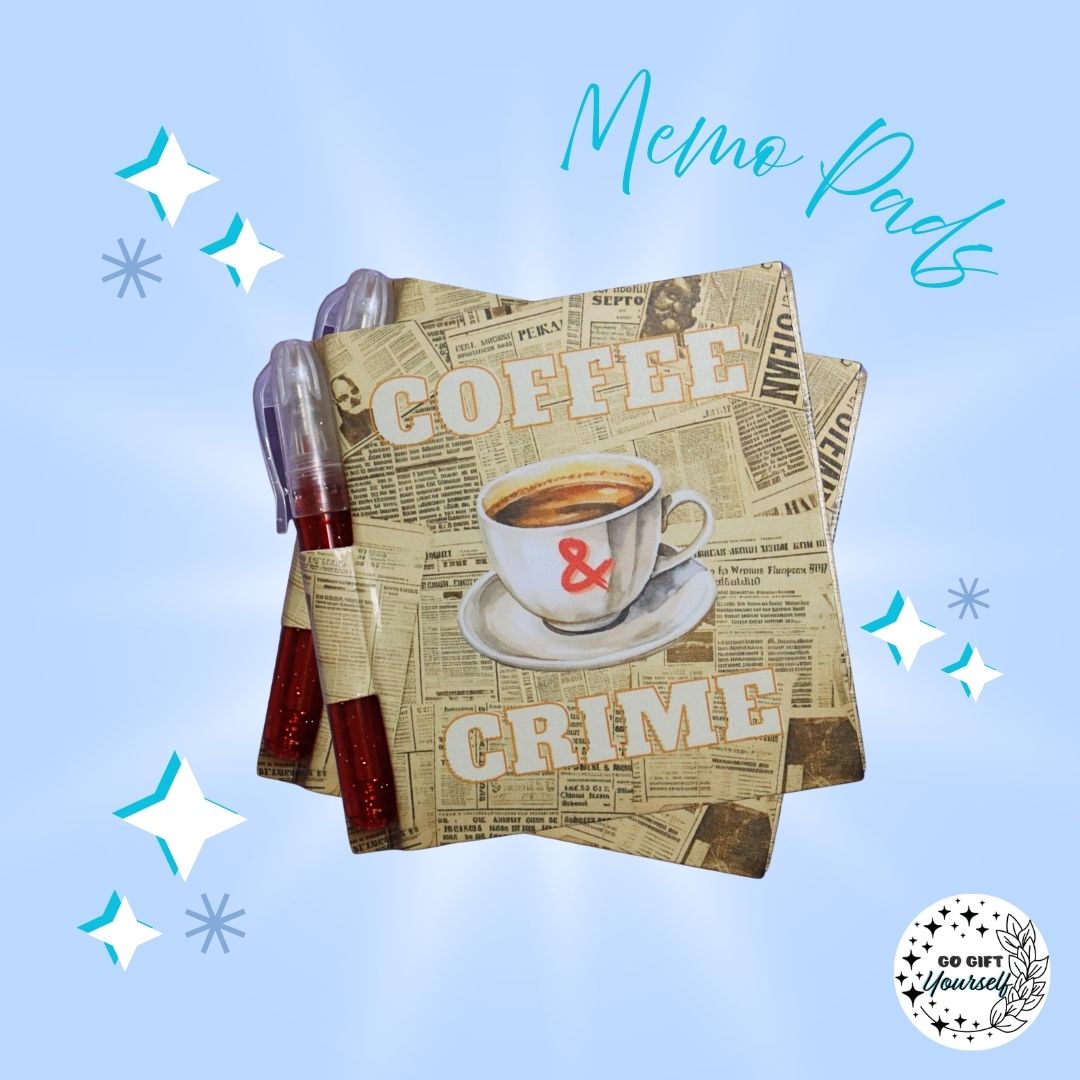 📓 Coffee and Crime | Memo Pad Set 🌟