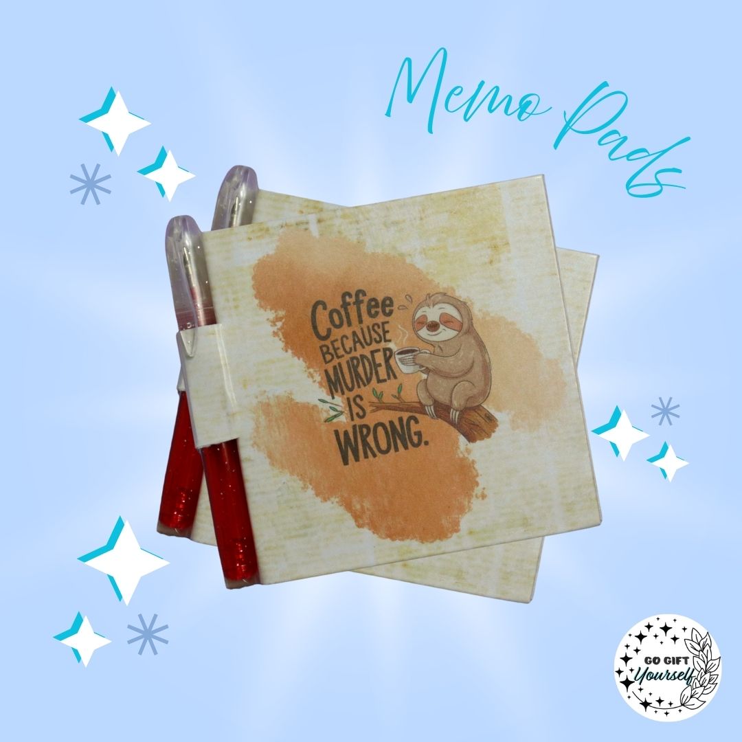 📓 Coffee Because Murder Is Wrong | Memo Pad Set 🌟