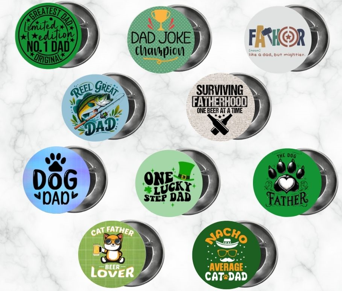 β¨ Novelty Badge Pins | Father's Day π§
