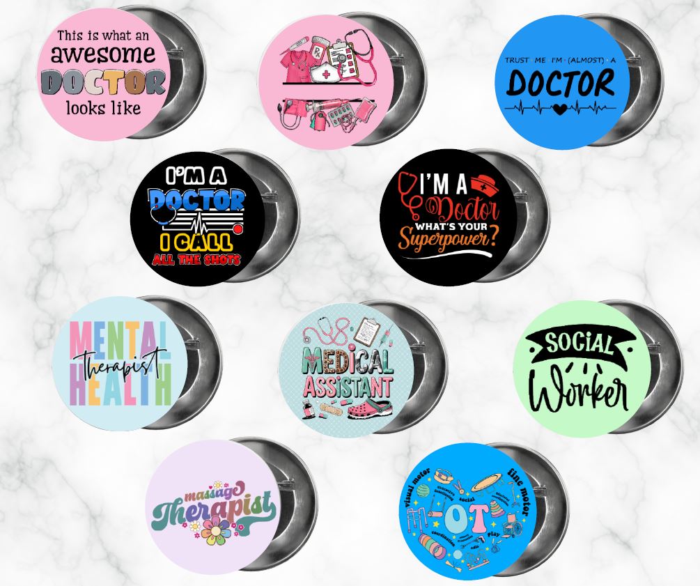 ✨ Novelty Badge Pins | Medical Staff 🩺