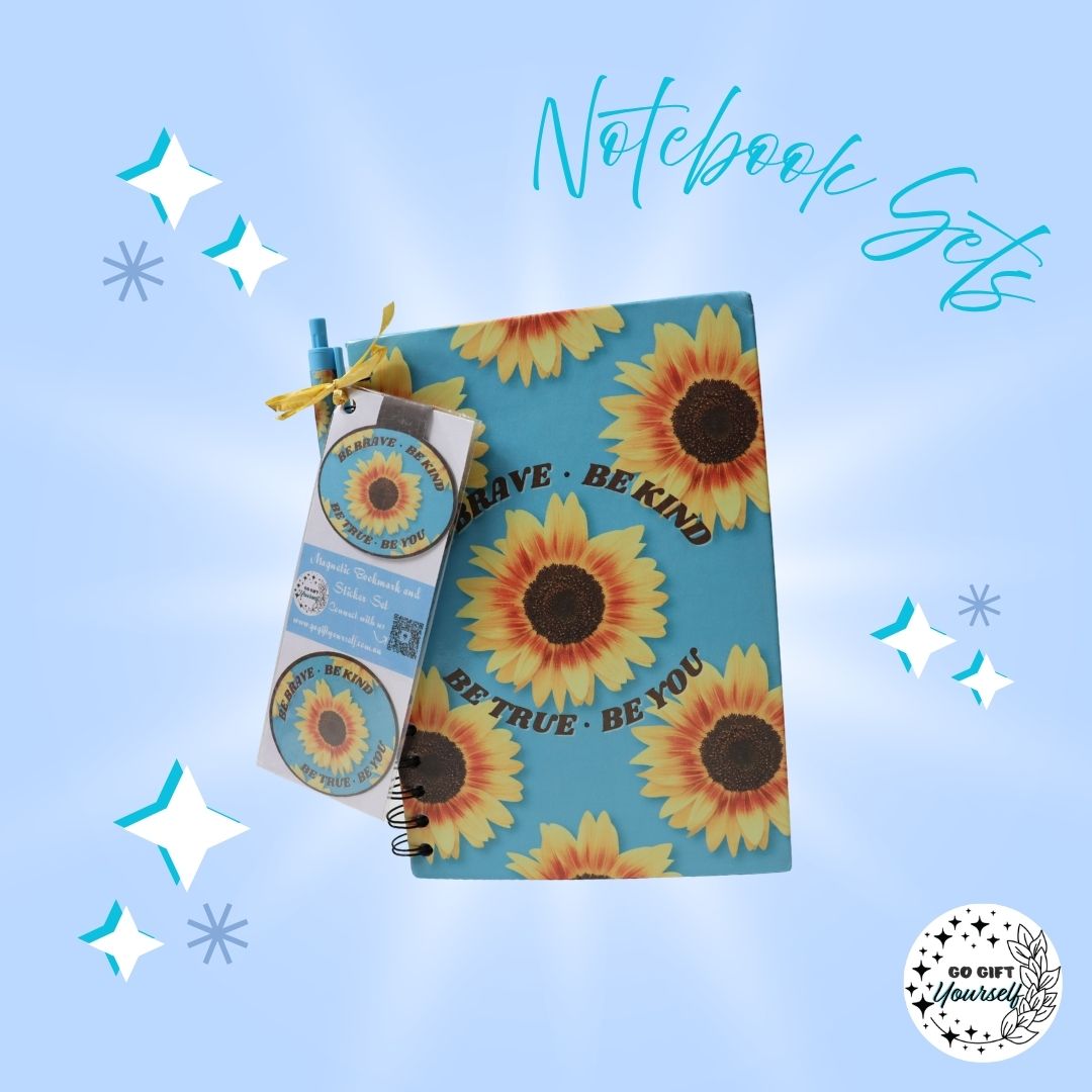 π Be Brave Sunflower | A5 Notebook Set π