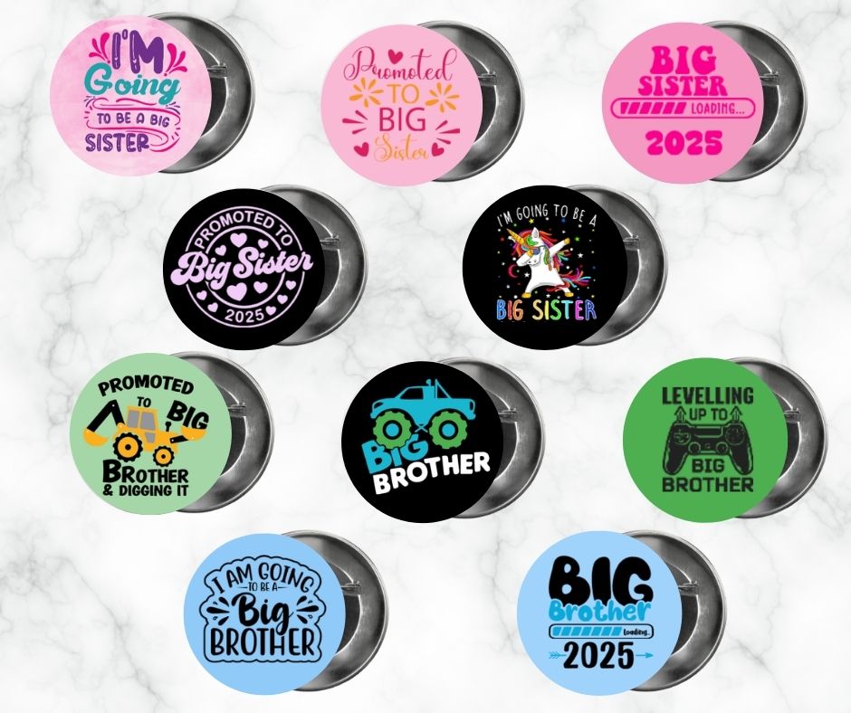 β¨ Novelty Badge Pins | Family Soon To Be π¨βπ©βπ§βπ¦