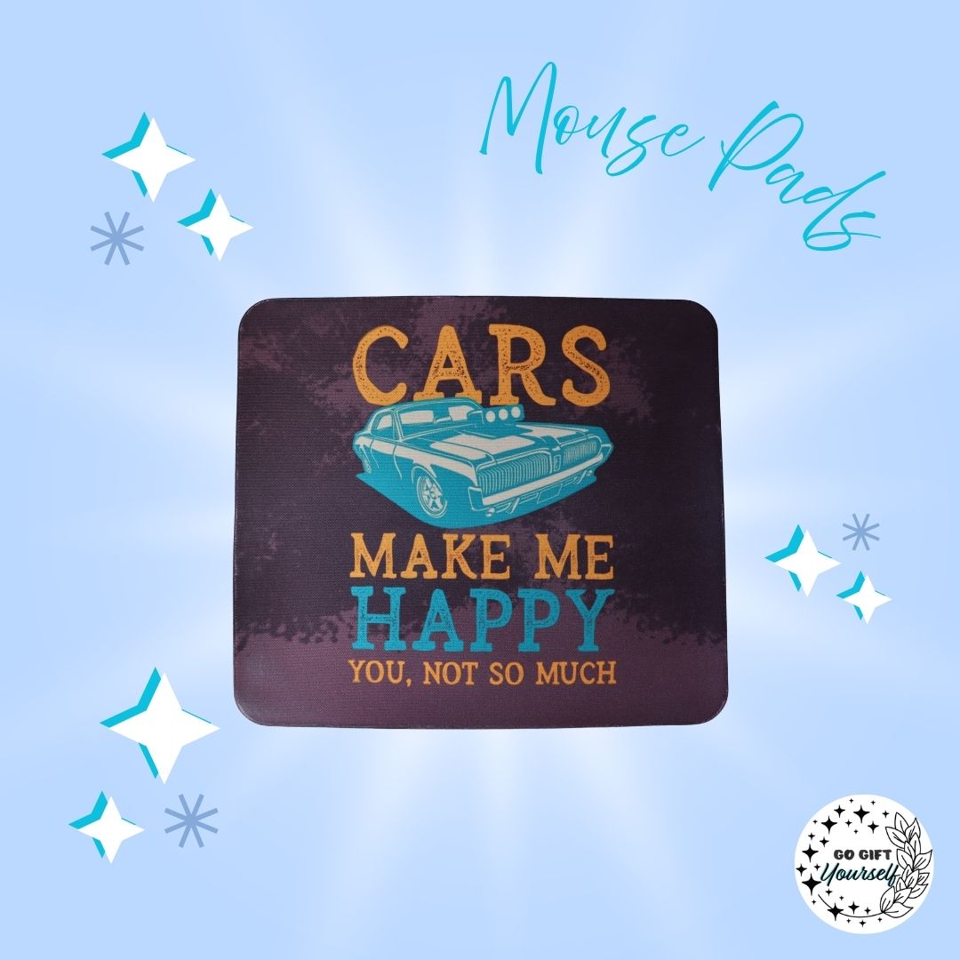💻Cars Make Me Happy Mouse Pad | Stationery 🌟