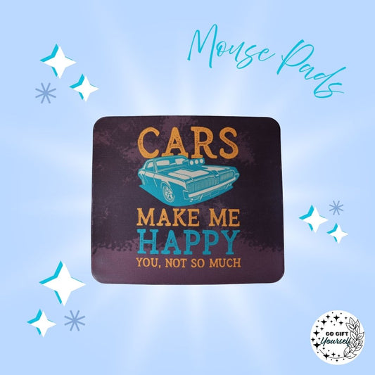 💻Cars Make Me Happy Mouse Pad | Stationery 🌟