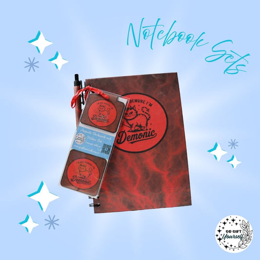 📓 Demonic Cat | A5 Notebook Set 🌟