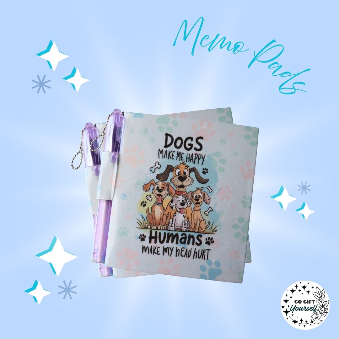 📓 Dogs Make Me Happy | Memo Pad Set 🌟