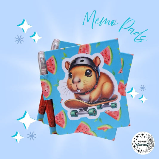 📓 Capybara Watermelon | Memo Pad Set 🌟