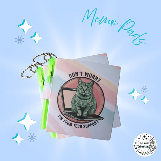 📓 Tech Support Cat | Memo Pad Set 🌟