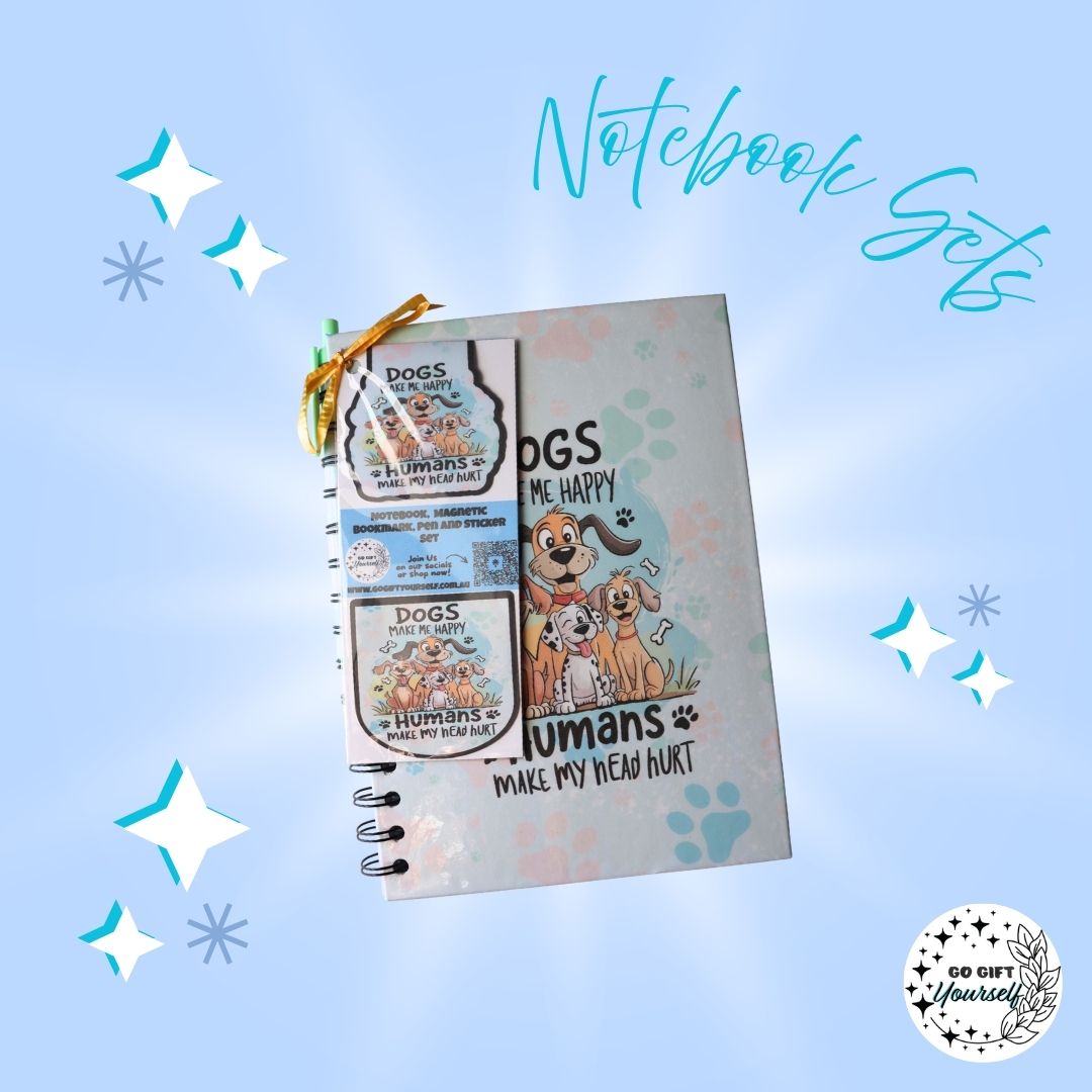 📓 Dogs Make Me Happy | A5 Notebook Set 🌟
