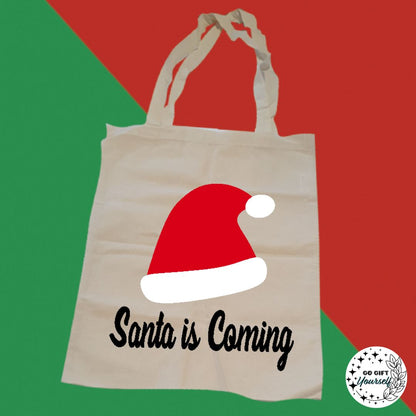 Santa is Coming Tote Bag