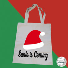 Load image into Gallery viewer, Santa is Coming Tote Bag
