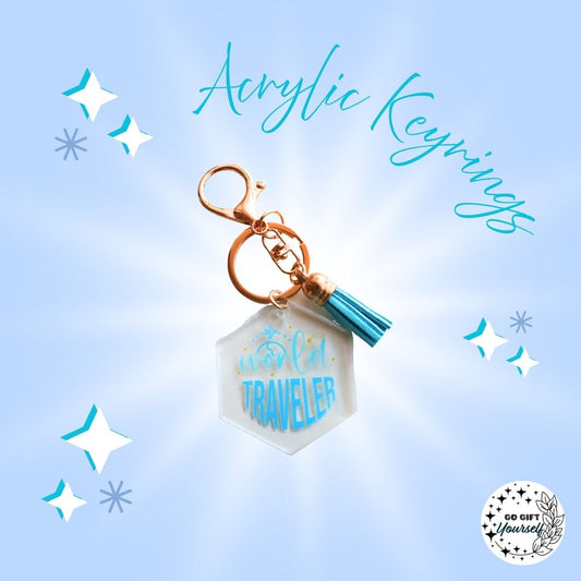 ✨World Traveler | Acrylic Keyring 🔑